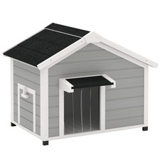 PawHut Wooden Dog house with
