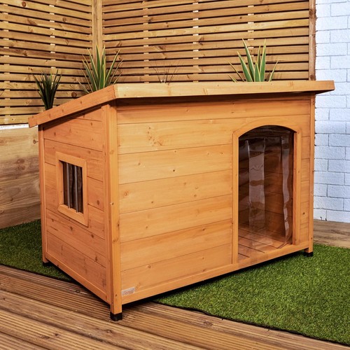 Large wooden dog house - wooden,