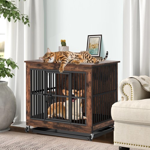 Dual purpose dog cage - dog, side