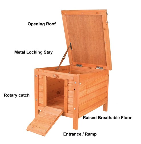 Outdoor wooden cat house - outdoor,